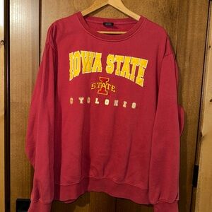 Colosseum XXL 2XL Cardinal Iowa State Cyclones Arch & Logo Crew Neck Vintage